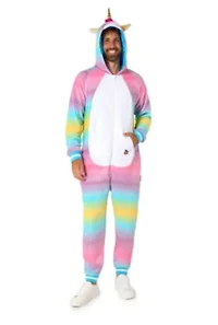 OppoSuits Unicorn Costume Outfit - Animal Body Suit for Adults White
