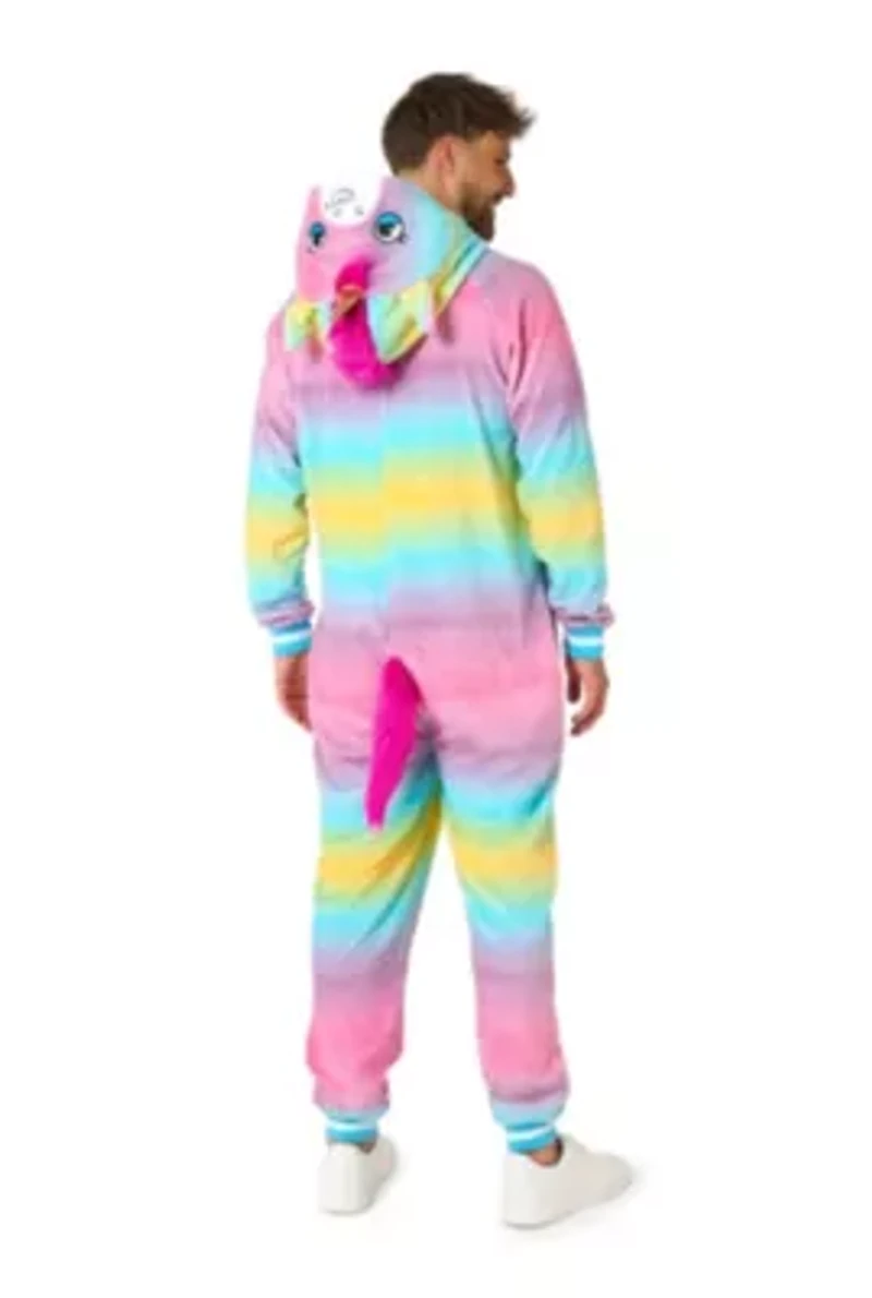 OppoSuits Unicorn Costume Outfit - Animal Body Suit for Adults White