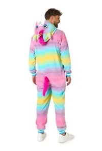 OppoSuits Unicorn Costume Outfit - Animal Body Suit for Adults White