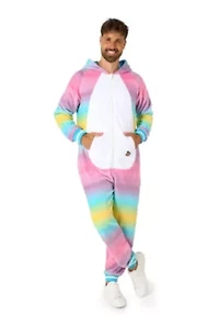 OppoSuits Unicorn Costume Outfit - Animal Body Suit for Adults White