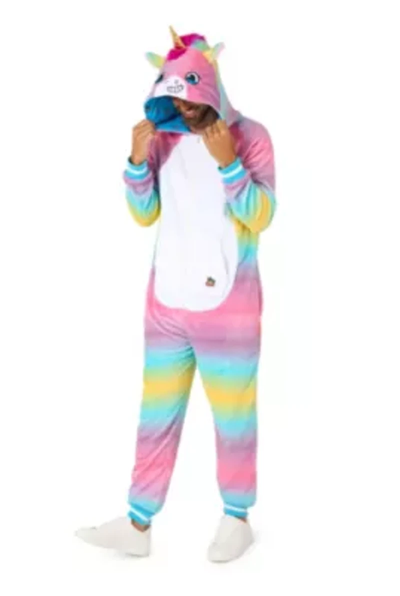 OppoSuits Unicorn Costume Outfit - Animal Body Suit for Adults White