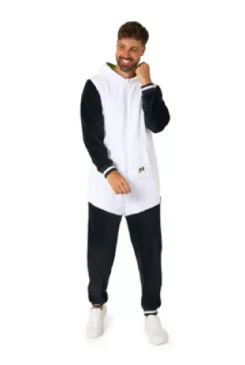 OppoSuits Panda Costume Outfit - Animal Body Suit for Adults White