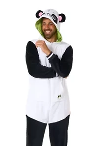 OppoSuits Panda Costume Outfit - Animal Body Suit for Adults White