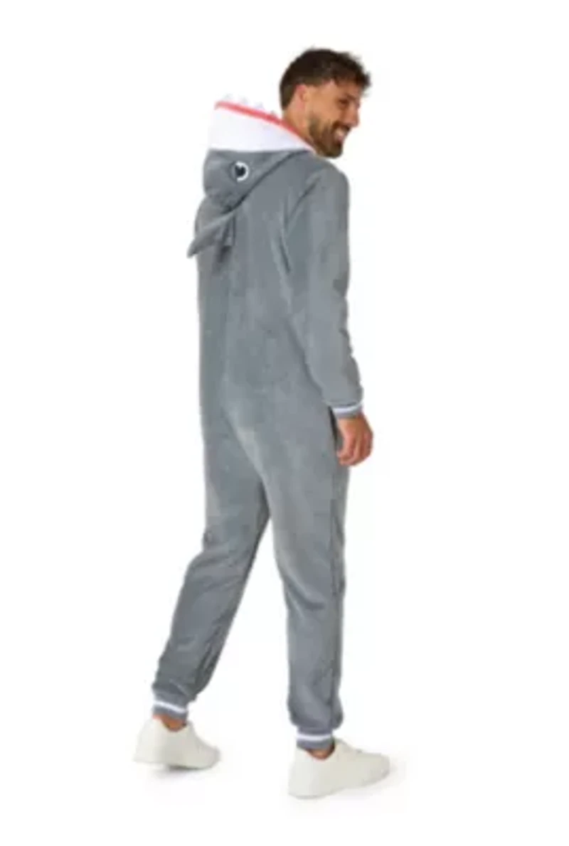 OppoSuits Shark Costume Outfit - Animal Body Suit for Adults Grey