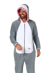 OppoSuits Shark Costume Outfit - Animal Body Suit for Adults Grey