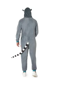 OppoSuits Lemur Costume Outfit - Animal Body Suit for Adults Grey