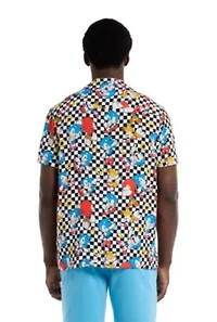 OppoSuits Men's Hawaiian Shirt - Short Sleeve Sonic Retro