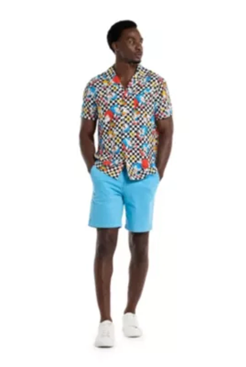 OppoSuits Men's Hawaiian Shirt - Short Sleeve Sonic Retro