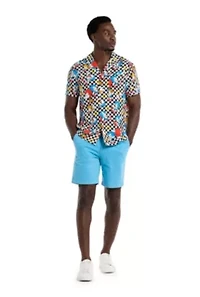 OppoSuits Men's Hawaiian Shirt - Short Sleeve Sonic Retro