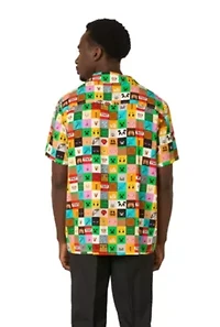OppoSuits Men's Hawaiian Shirt - Short Sleeve Minecraft