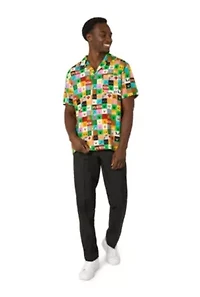 OppoSuits Men's Hawaiian Shirt - Short Sleeve Minecraft