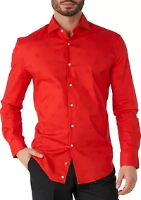 Christmas Icons Red Long Sleeve Shirt