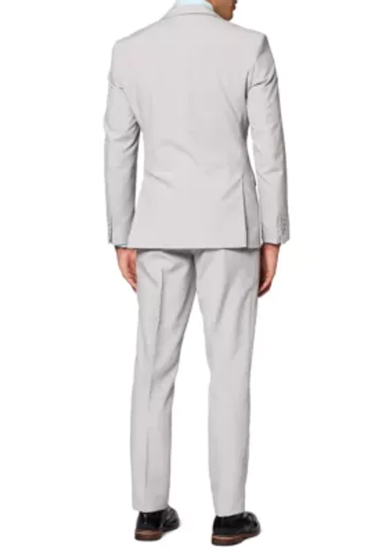 Groovy Grey  2 Piece Suit + Tie
