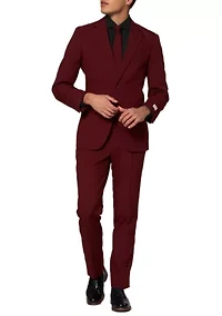 Blazing Burgundy  2 Piece Suit + Tie