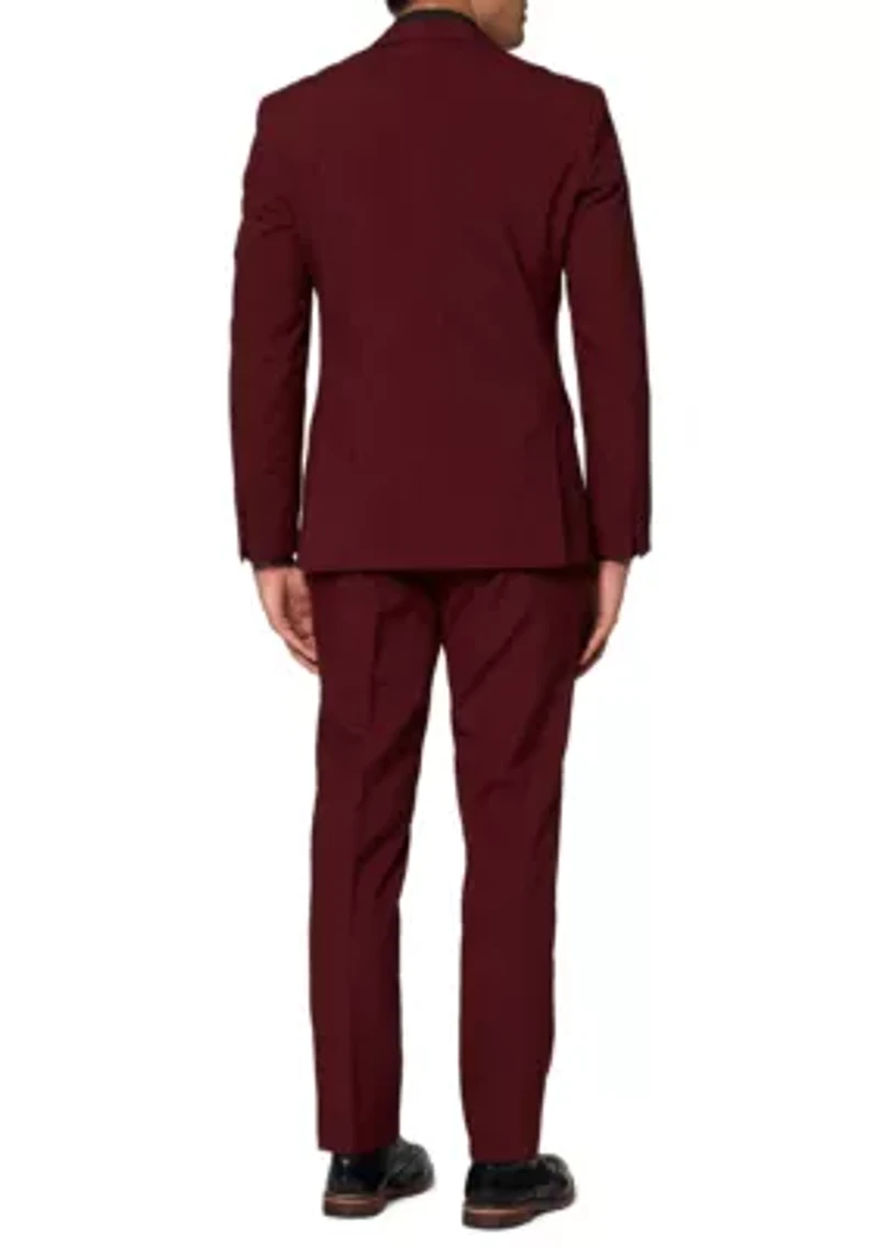 Blazing Burgundy  2 Piece Suit + Tie