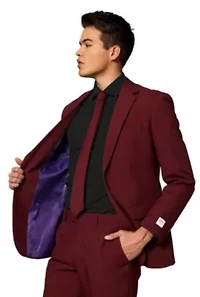 Blazing Burgundy  2 Piece Suit + Tie