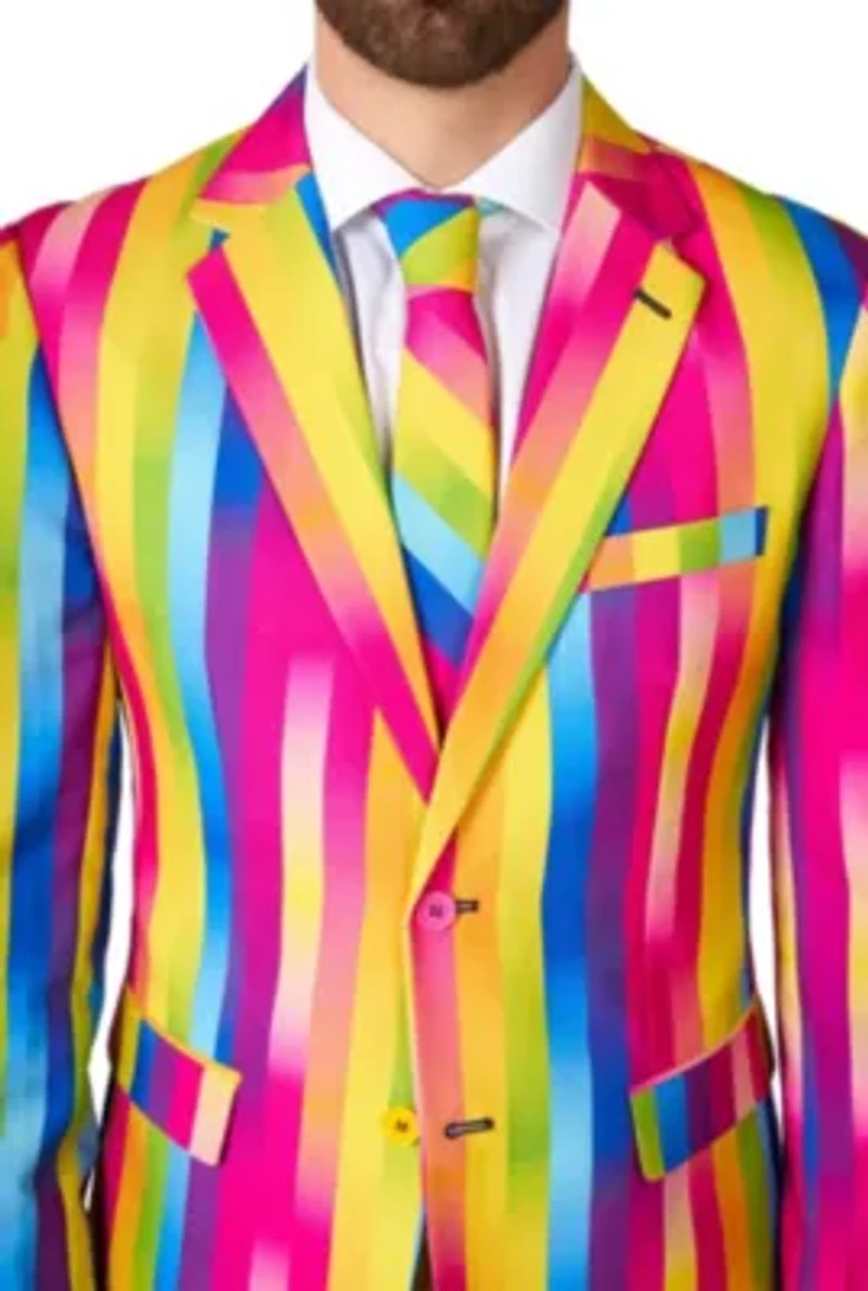 OppoSuits Men's Suits - Slim Fit Rainbow Glaze