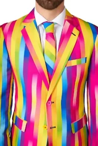 OppoSuits Men's Suits - Slim Fit Rainbow Glaze