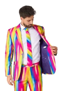 OppoSuits Men's Suits - Slim Fit Rainbow Glaze