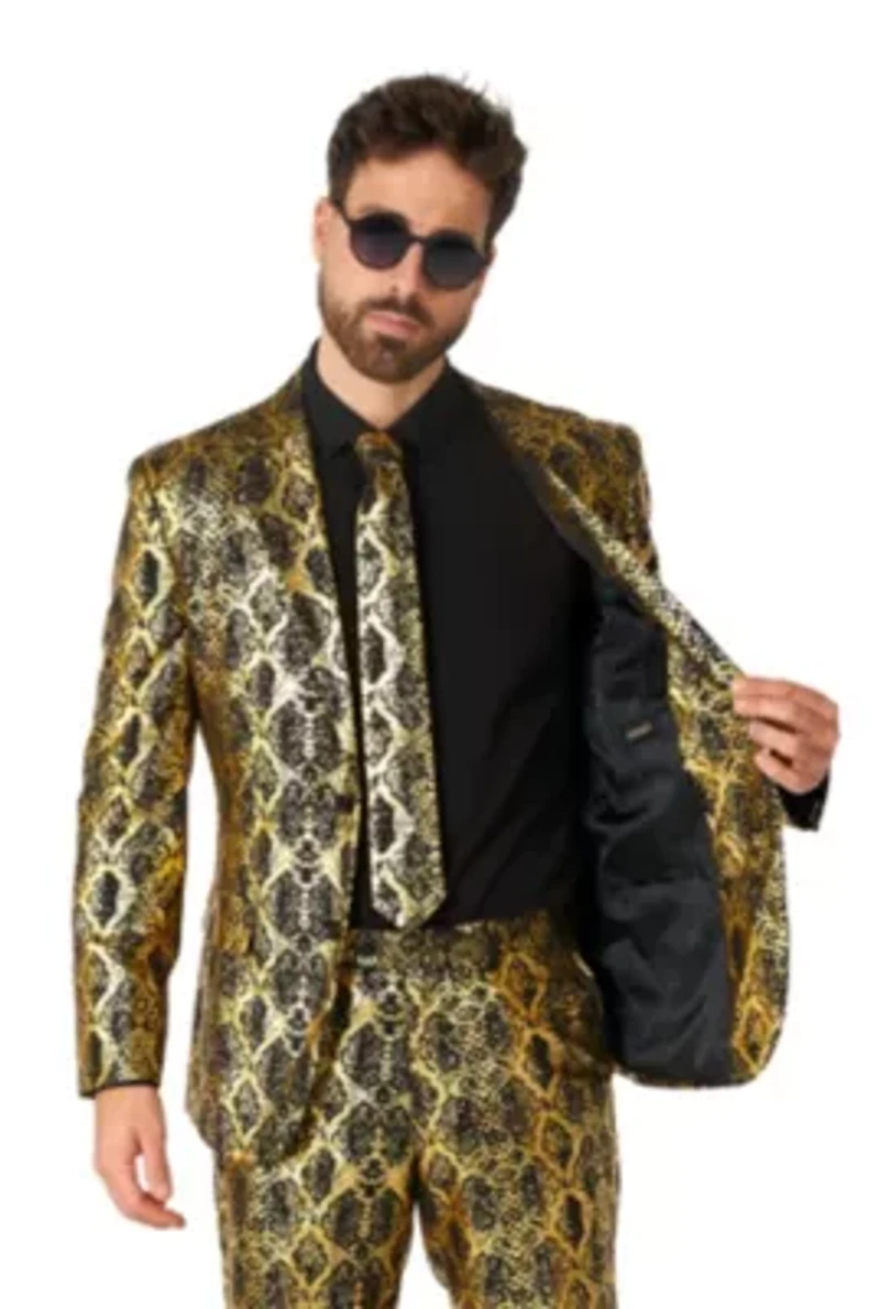 OppoSuits Men's Suits - Slim Fit Shiny Snake