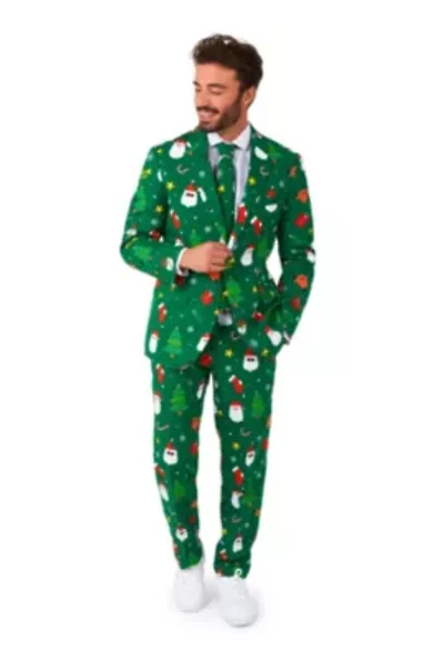Festivity Green  2 Piece Suit + Tie