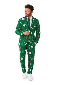 Festivity Green  2 Piece Suit + Tie