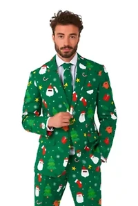 Festivity Green  2 Piece Suit + Tie
