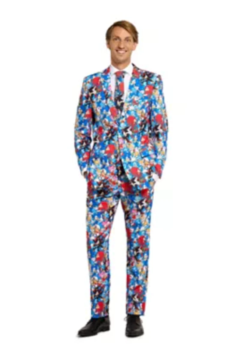 OppoSuits Men's Suits - Officially Licensed Slim Fit Sonic the Hedgehog��