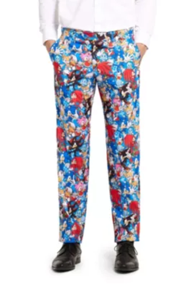 OppoSuits Men's Suits - Officially Licensed Slim Fit Sonic the Hedgehog��