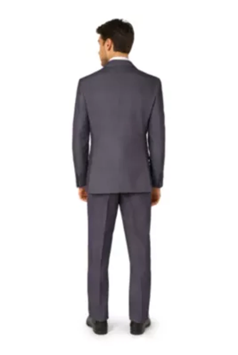 OppoSuits Men's Solid Color Suit - Charcool
