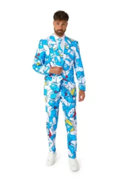 OppoSuits Men's Suit The Smurfs - Theme Party Blue