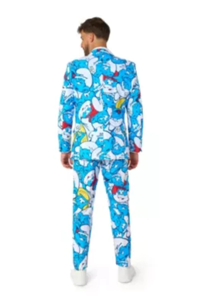 OppoSuits Men's Suit The Smurfs - Theme Party Blue