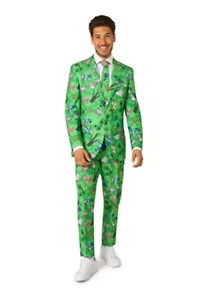 OppoSuits Men's Suit Minecraft - Theme Party Green