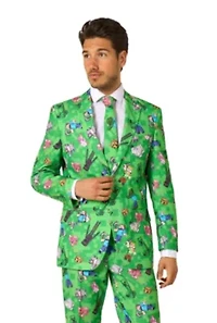 OppoSuits Men's Suit Minecraft - Theme Party Green