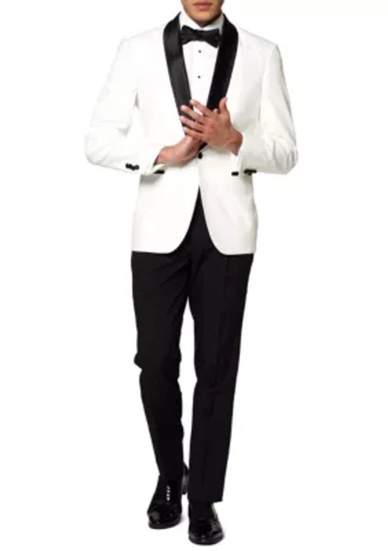 Pearly White Tuxedo 2 Piece + Bow Tie