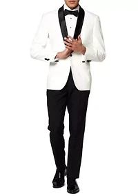 Pearly White Tuxedo 2 Piece + Bow Tie