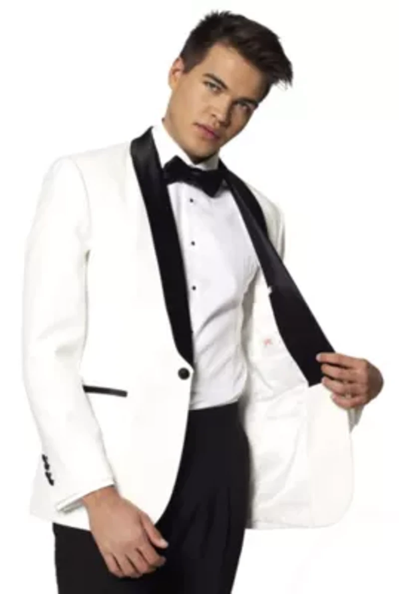 Pearly White Tuxedo 2 Piece + Bow Tie