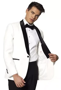 Pearly White Tuxedo 2 Piece + Bow Tie