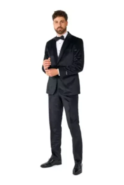 Midnight Black Velvet Tuxedo 2 Piece + Bow Tie