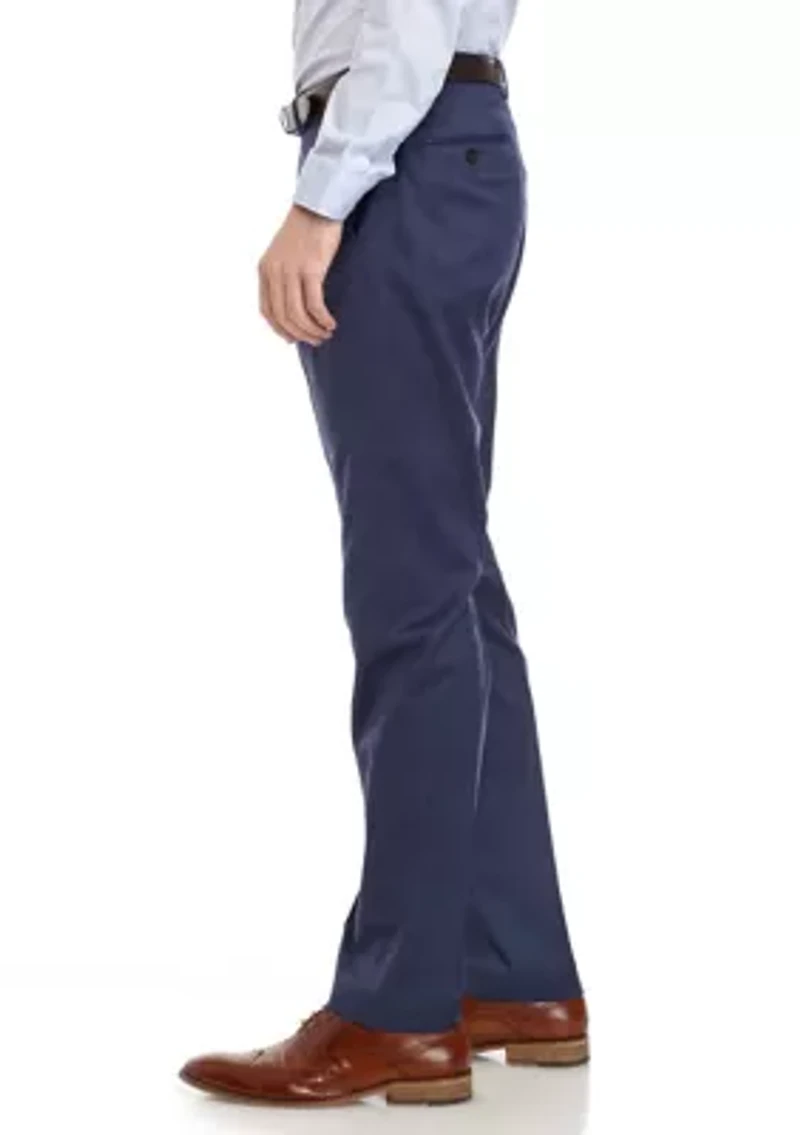 Navy Windowpane Stretch Suit Separate Pants