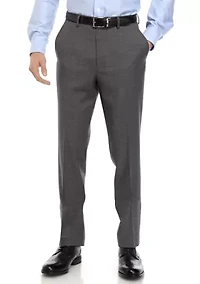 Big & Tall Gray Sharkskin Stretch Pants