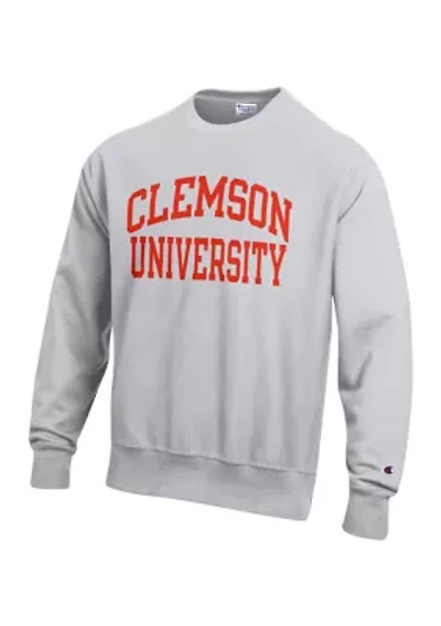 NCAA Clemson Tigers Reverse Weave Graphic Pullover