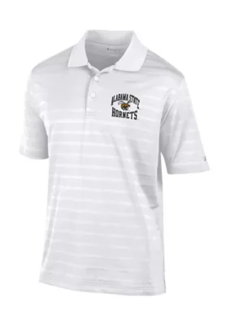 HBCU Alabama State Hornets Textured Polo Shirt