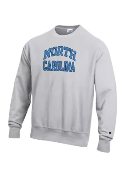 NCAA North Carolina Tar Heels Reverse Weave Graphic Crew Neck Sweatshirt