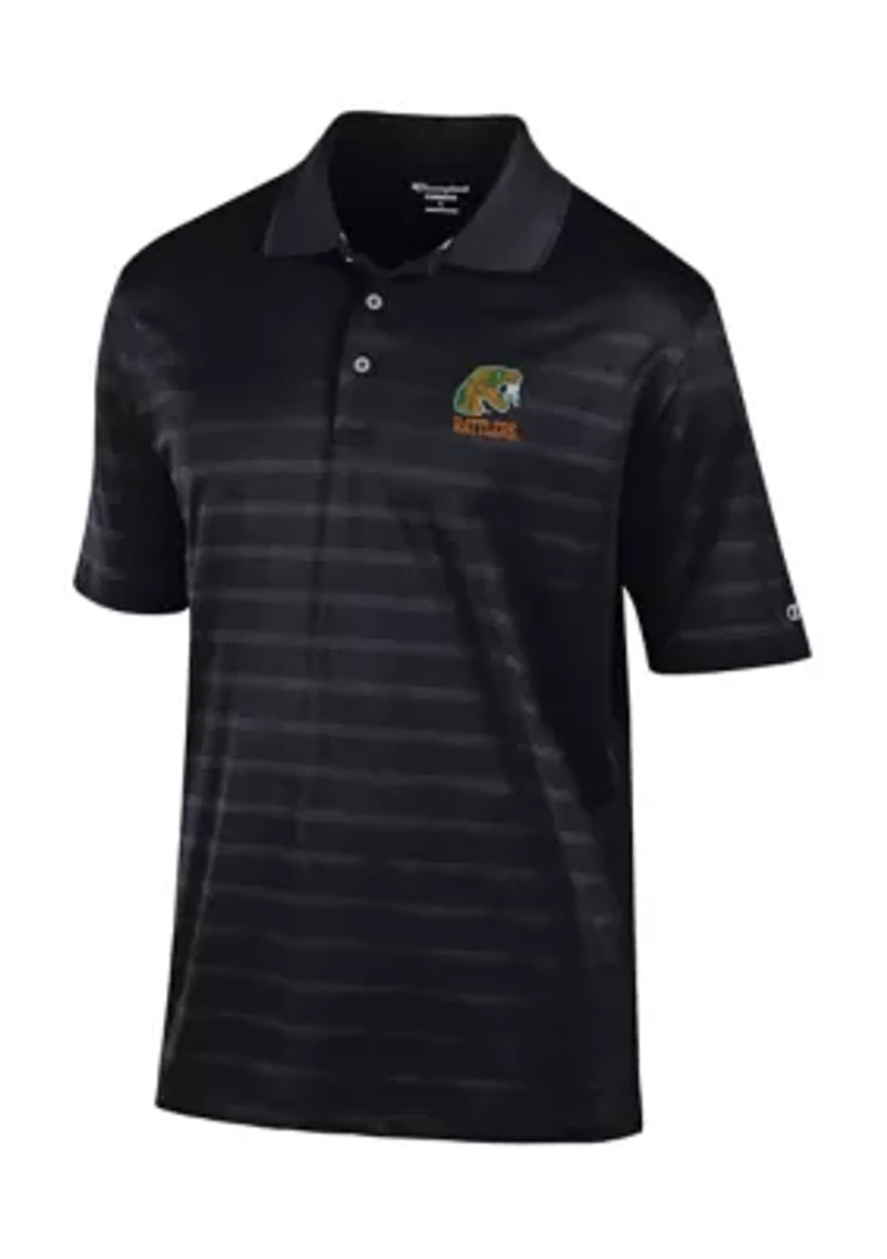 NCAA Florida A&M Rattlers Solid Textured Polo Shirt