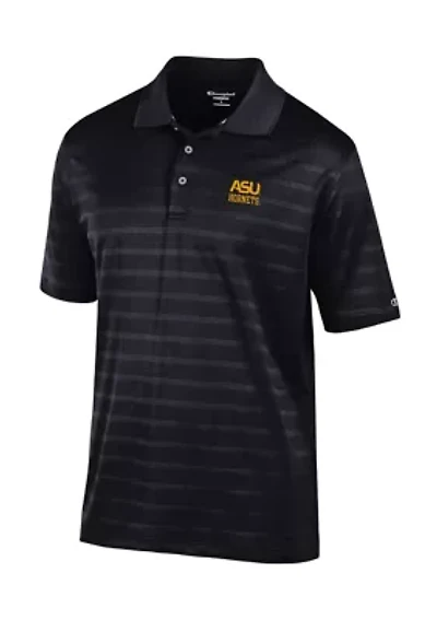 NCAA Alabama State Hornets Solid Textured Polo Shirt