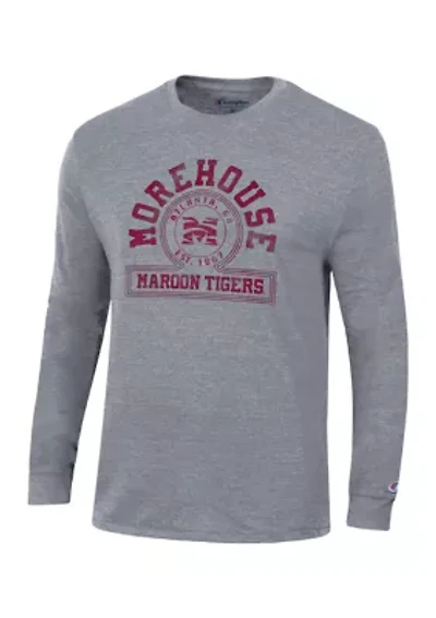 NCAA Morehouse Maroon Tigers Jersey Long Sleeve Graphic T-Shirt