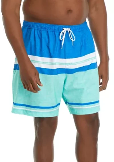 Big & Tall Printed Swim Trunks