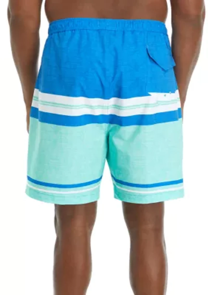 Big & Tall Printed Swim Trunks