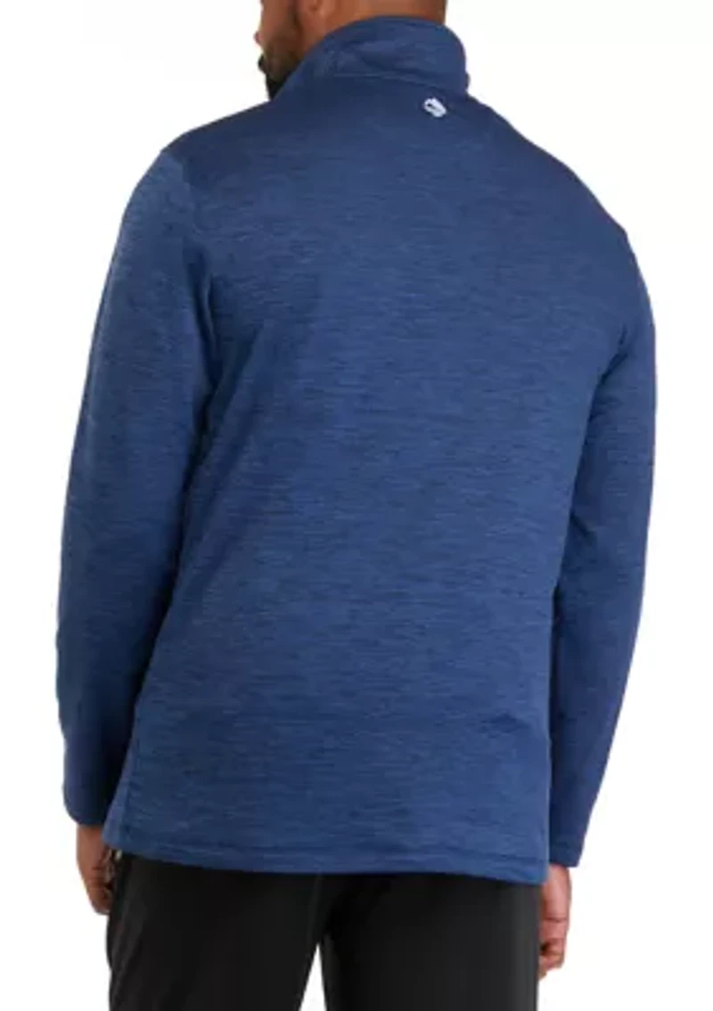 Big & Tall 1/4 Zip Grid Fleece Sweatshirt